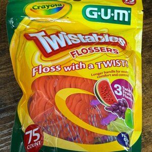 GUM Crayola Kids' Flossers 75 Count Dental Floss & Flossers NWT